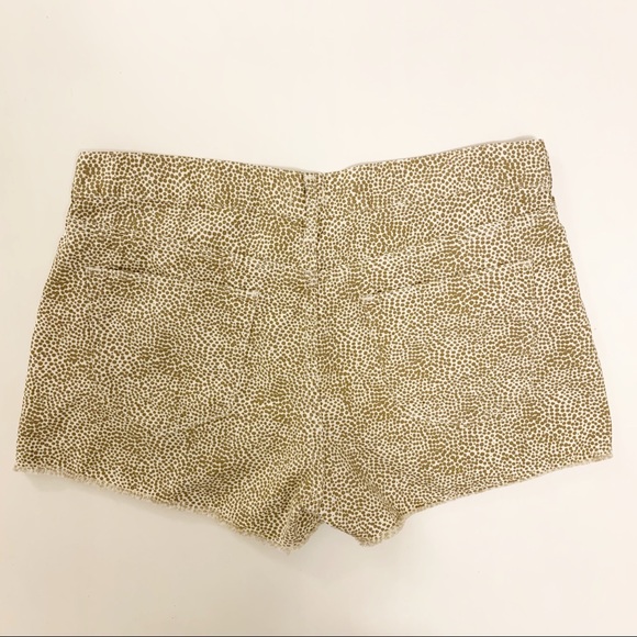 Madewell Polka Dot Raw Hem Cutoff Tan Shorts 27 - Picture 2 of 6